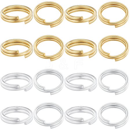 Beebeecraft 80Pcs 2 Colors Brass Split Rings KK-BBC0014-04A-1