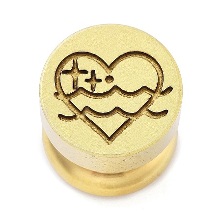 Constellation Golden Tone Wax Seal Brass Stamp Heads LS-STAM-P002-02G-10-1