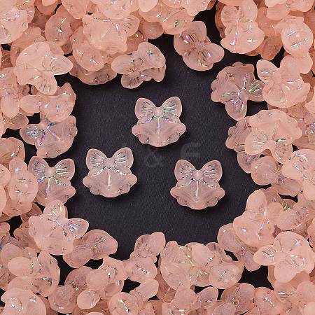 Frosted Transparent Acrylic Beads X1-OACR-P029-18B-02-1