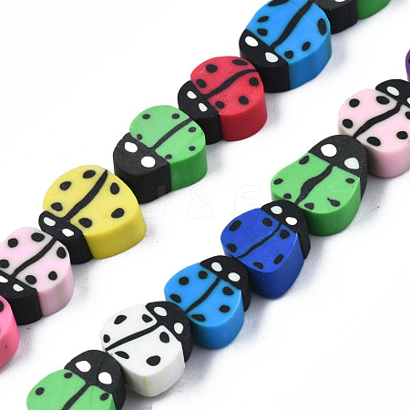 Handmade Polymer Clay Bead Strands CLAY-N011-43B-01-1