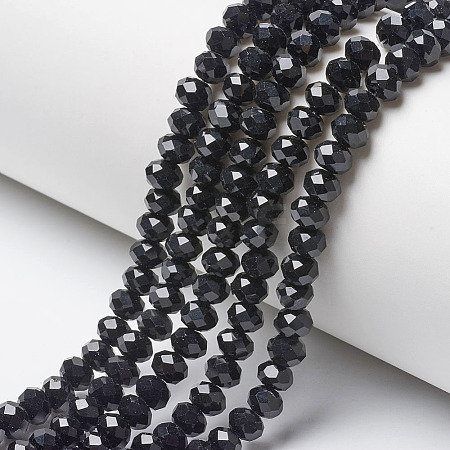 Opaque Solid Color Imitation Jade Glass Beads Strands EGLA-A044-P4mm-D18-1