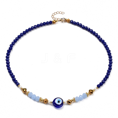 Glass Beaded Necklaces NJEW-JN02937-1