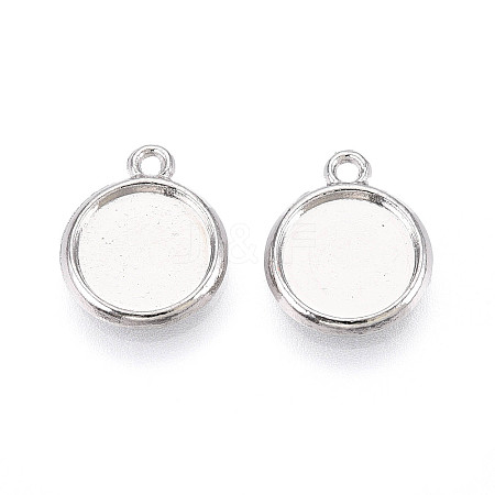 Tibetan Style Alloy Charms Cabochon Settings PALLOY-N178-12AS-A-1