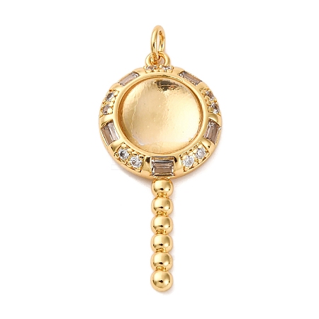 Brass Micro Pave Cubic Zirconia Pendants LS-KK-U076-04G-03-1