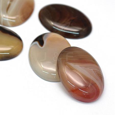 Oval Dyed Natural Striped Agate/Banded Agate Cabochons G-R349-30x40-15-1