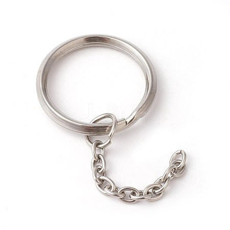 Tarnish Resistant 304 Stainless Steel Split Key Rings STAS-G185-06P-28mm-1