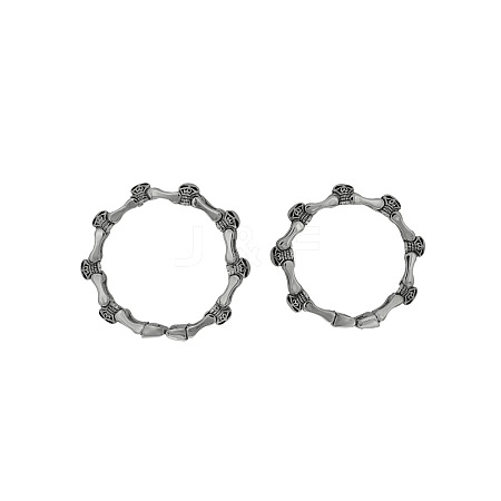 Stainless Steel Skull Link Chain Bracelet for Men WG46316-02-1