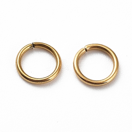 Ion Plating(IP) 304 Stainless Steel Open Jump Rings STAS-R060-5x0.7-G-1