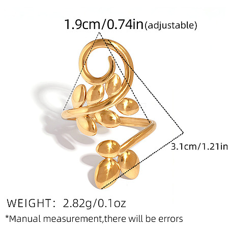 304 Stainless Steel Cuff Open Rings WGD2E4C-01-1