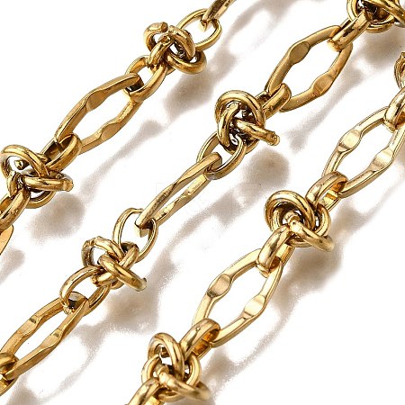 Ion Plating(IP) 304 Stainless Steel knot with Oval Link Chains CHS-S012-05G-1