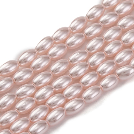 Baking Painted Pearlized Glass Pearl Bead Strands PEAR-H019-01C-03-1