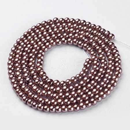 Glass Pearl Beads Strands X-HY-4D-B47-1