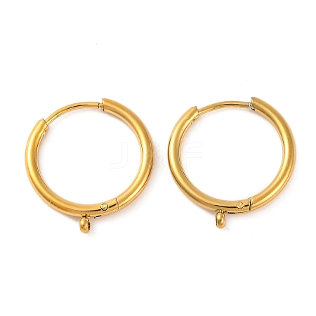 Ion Plating(IP) 304 Stainless Steel Hoop Earring Findings STAS-G339-01G-1