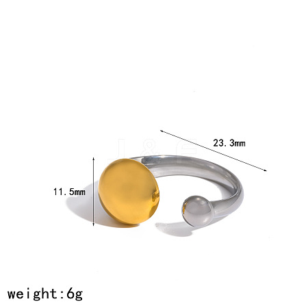 304 Stainless Steel Cuff Open Rings WG8B2A1-06-1