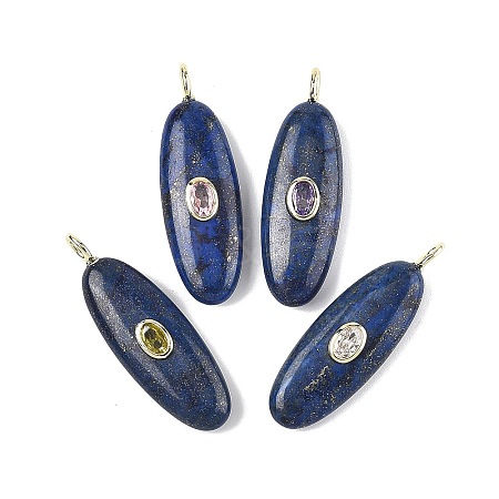 Dyed Natural Lapis Lazuli Pendants G-D357-02F-1