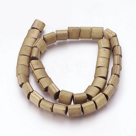 Electroplated Non-magnetic Synthetic Hematite Beads Strands G-P392-U09-1
