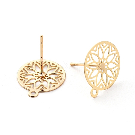 Brass Stud Earring Findings X-KK-S345-264G-1