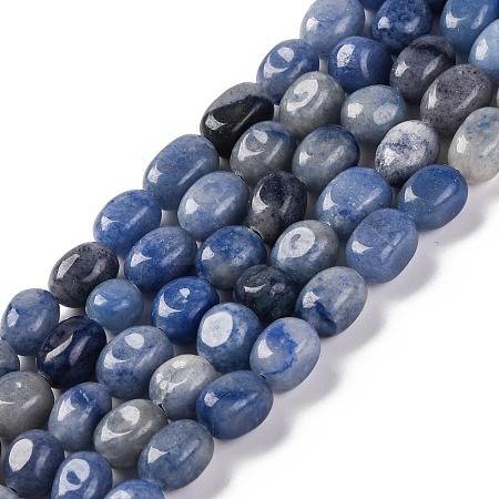 Natural Blue Aventurine Beads Strands G-G146-A23-01-1