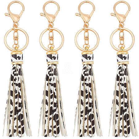 Imitation Leather Tassel Keychains KEYC-WH20005-004-1