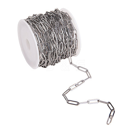 304 Stainless Steel Paperclip Chains CHS-CJ0001-02P-1