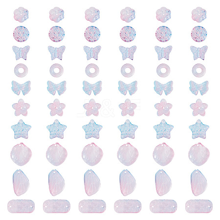 125G Gradient Color Transparent Glass Beads GLAA-TA0003-58A-1