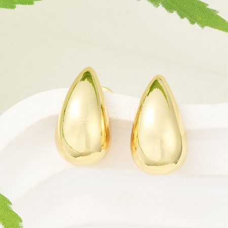 Rack Plating Brass Teardrop Stud Earrings X-EJEW-R150-05G-1