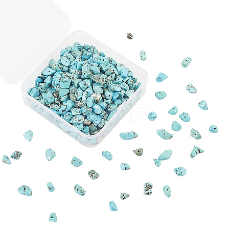 Synthetic Turquoise Chip Bead Strands G-CJ0001-09-1