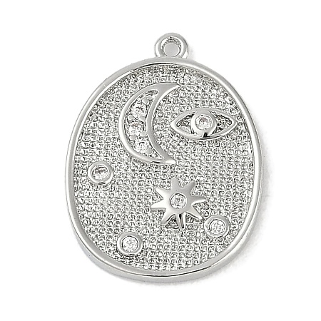 Brass Micro Pave Cubic Zirconia Pendants KK-I719-41P-1