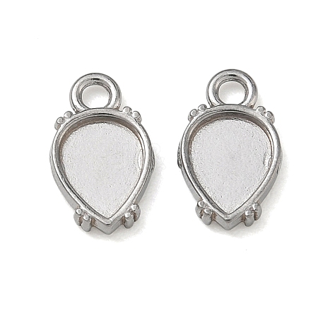304 Stainless Steel Pendant Cabochon Settings SA-CBAE5AC-06P-1