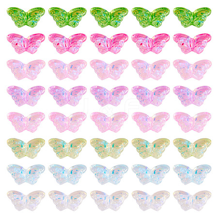 120Pcs 8 Colors Transparency Electroplate Glass Beads GLAA-TA0003-54-1