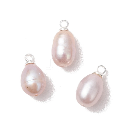 Natural Cultured Freshwater Pearl Rice Charms PALLOY-JF05078-02-1