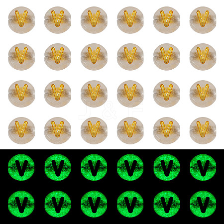50G Luminous Transparent Acrylic Beads OACR-TAD0001-01V-1