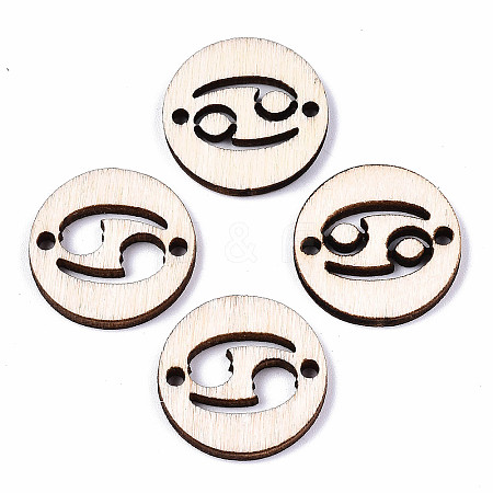 Unfinished Natural Poplar Wood Links Connectors WOOD-S045-139A-03-1
