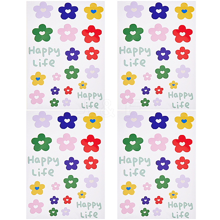 PVC Self Adhesive Flower Car Sticker DIY-WH0453-57D-1