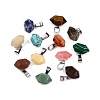 Natural & Synthetic Mixed Stone Faceted Bullet Shaped Charms G-N344-09P-1