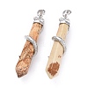 Natural Picture Jasper Big Pointed Pendants G-F696-B02-2
