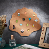 Shell Shape Wall Mounted Brooch Jewelry Display Cork Tray AJEW-WH0433-01B-5