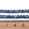 Electroplate Transparent Glass Beads Strands X-EGLA-N054-T4mm-A02-4