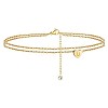 Heart Brass with Crystal Rhinestone Anklets FS-WGC43DA-12-1