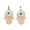 Brass Micro Pave Cubic Zirconia Pendants ZIRC-F136-03G-08-2