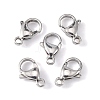 304 Stainless Steel Lobster Claw Clasps X-STAS-M262-01-13mm-2