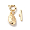 Real 18K Gold Plated Brass Micro Pave Clear Cubic Zirconia Toggle Clasps KK-M243-10G-01-3