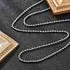 1.5mm Rack Plating Brass Ball Chain Necklaces for Women Men MAK-L044-63P-2