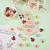 36Pcs 9 Styles Insects Theme Opaque Resin Cabochons RESI-ME0001-50-4