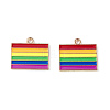 Rainbow Color Pride Alloy Enamel Pendants ENAM-K067-14-1