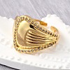 Brass Micro Pave Cubic Zirconia Adjustable Open Cuff Rings for Women RJEW-K292-12G-2