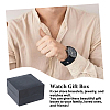 4Pcs 4 Colors Lychee Print Cardboard Watch Storage Gift Box CON-FH0001-54-4