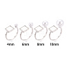 Square Brass & Shell Cup Peg Ring Settings KK-N274-28P-4