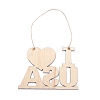 Density Board Wooden Wall Ornament Doorplate Pendants LS-HJEW-C004-17-4