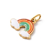 304 Stainless Steel Enamel Pendants STAS-I331-05G-02-2